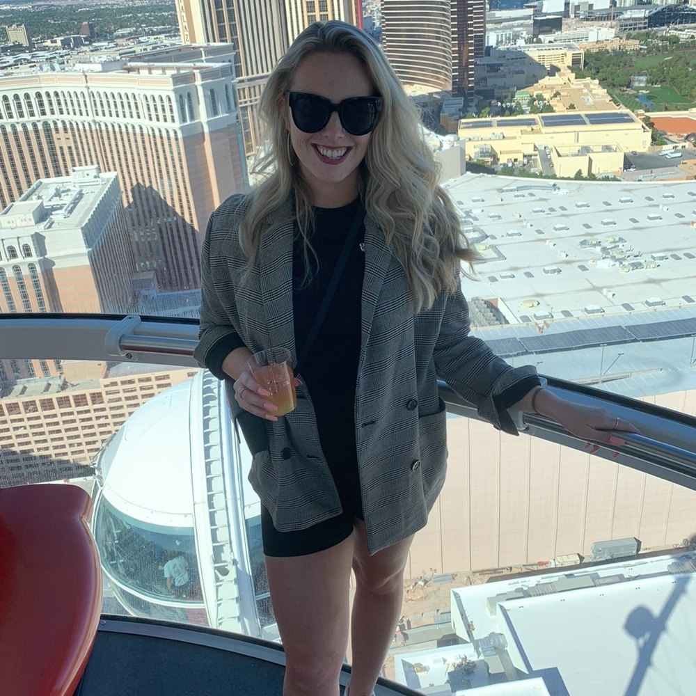 Oversized Casual Plaid Blazer